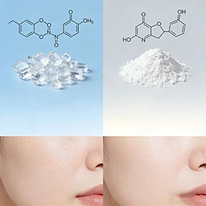 Glabridin เปรียบเทียบกับไฮโดรควิโนนอย่างไร?